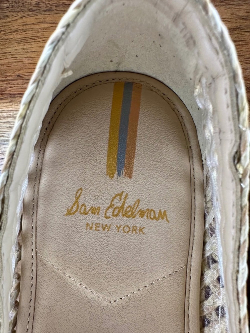 Sam Edelman Khiara Emblem Embellished Espadrille Flats, Size 7.5 - Picture 3 of 10